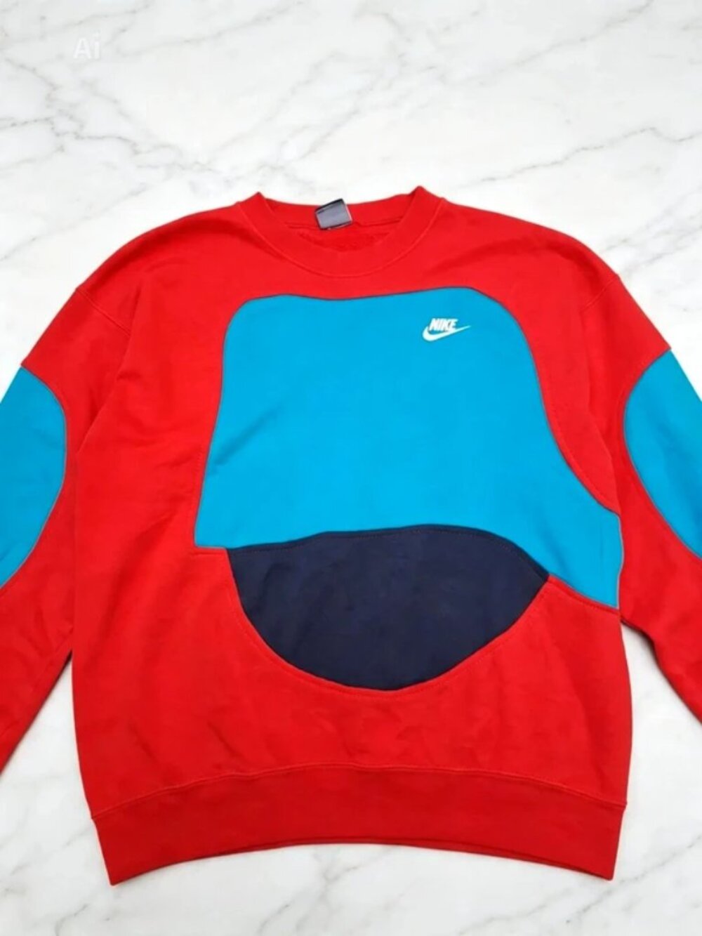 Unique vintage colour-blocked 90's Nike sweatshirt